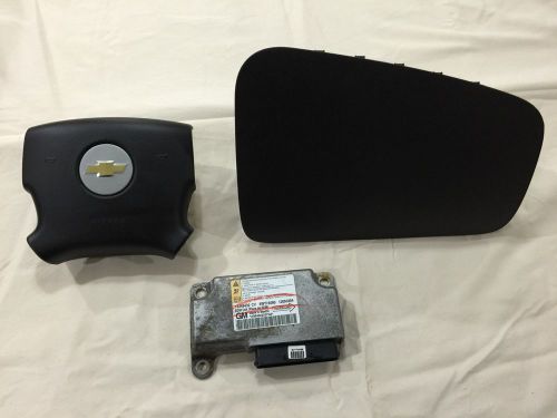 05 chevrolet cobalt black airbag set driver wheel passenger dash module 15249432