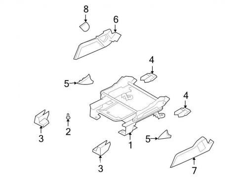 Chrysler oem dodge seat track cover 1uk85gt5aa image 3