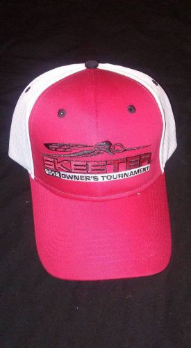Red and white skeeter 2012 owner&#039;s tournament hat new eat.sleep.fish.