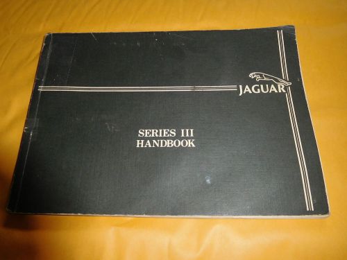 Jaguar series iii handbook  owners manual akm 4177 edition 8