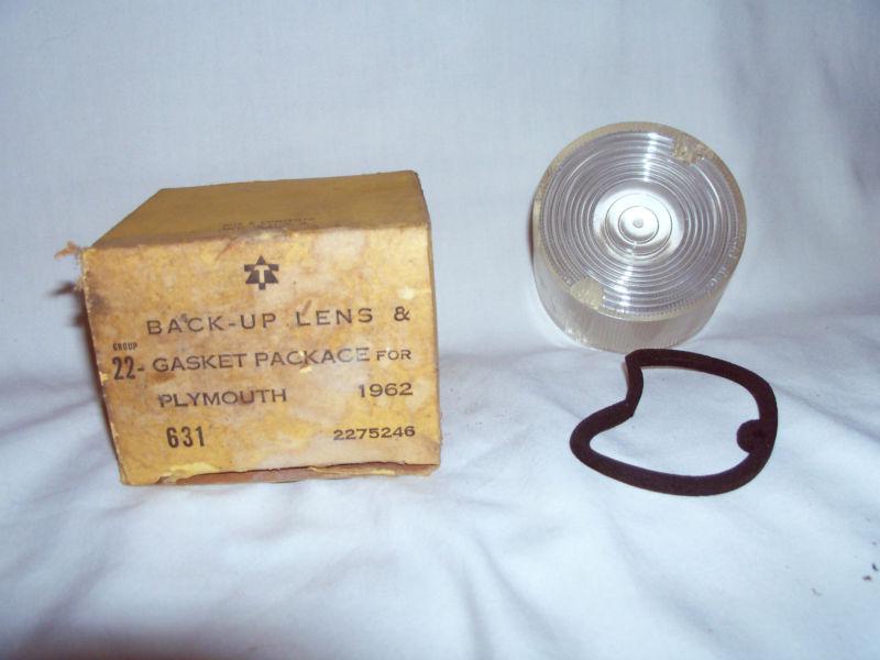1962 plymouth back up lamp len with gasket package (2nd) part#631  other#2275246