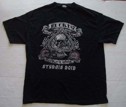 2012 sturgis rally lucky 7 t shirt xl