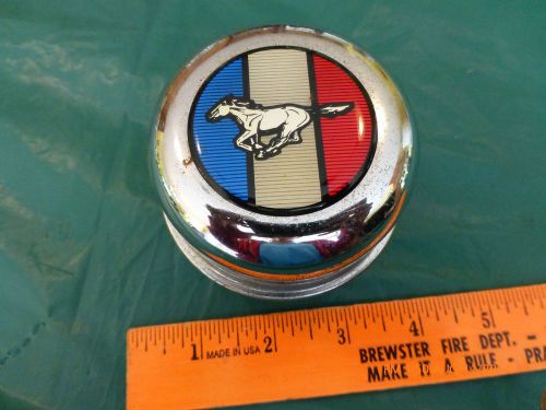 Vintage rare chrome mustang ford oil cover cap  breather red white blue shelby