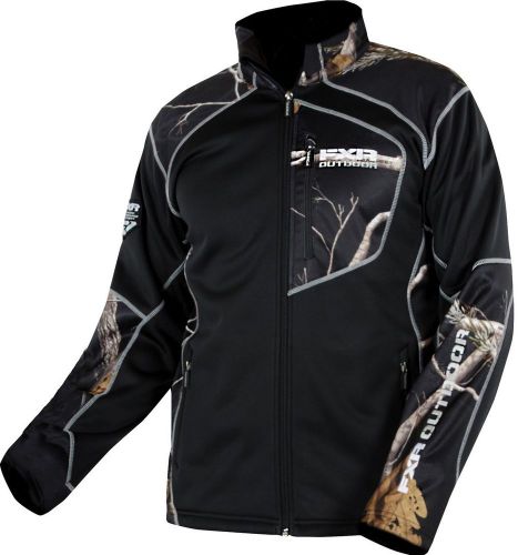 Fxr elevation ap fleece zip up jacket  black/woods camo