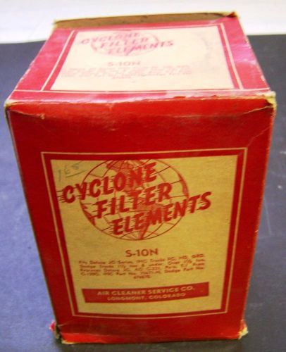 Vintage 1950&#039;s oil filter nos cyclone filter element s-10n - ihc and dodge truck