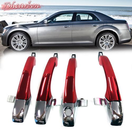Red chrysler 300 c 05-10 dodge magnum 05-08 charger 07 outer door handle chrome