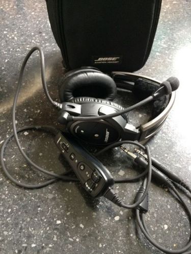 Mint bose a20 aviation headset with bluetooth dual plug cable black