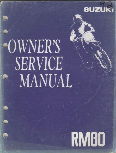1992 suzuki motorcycle rm80 p/n 99011-02b26-03a owners service manual (470)