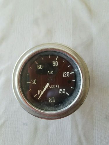 Vintage stewart-warner air pressure gauge 10-150 psi 834830