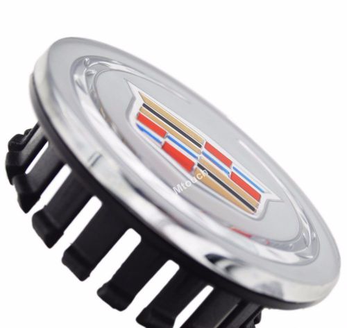 4x silver acrylic wheel centre hub cap badge logo for cadillac 9597375 9596629