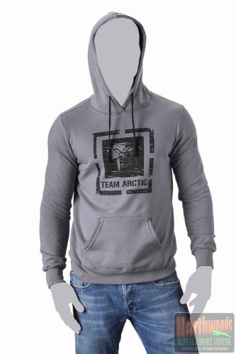 Arctic cat men&#039;s team arctic square hoodie / sweatshirt - grey 5253-33*