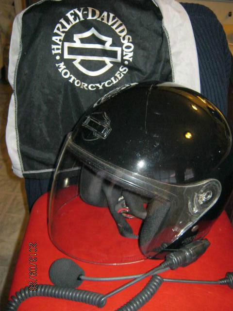 Sz m harley davidson 3/4 (jet ii) helmet w/ intercom original hd parts