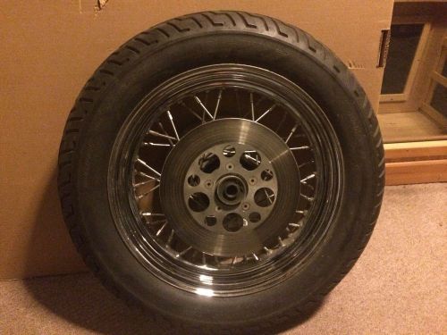Harley shovelhead fl front tire, rim and 10&#034; discs