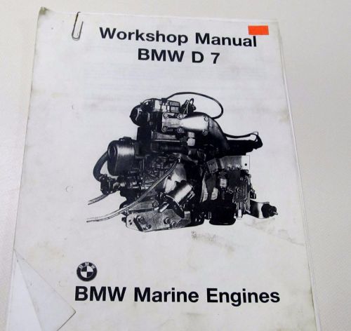 Bmw marine d7  diesel workshop service repair manual illustrated