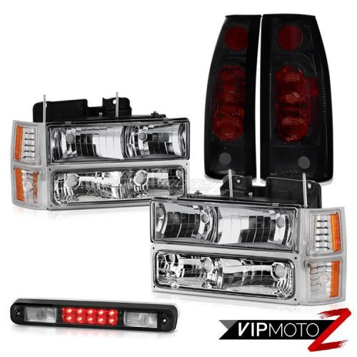 1994-1998 chevy c3500 3rd brake lamp taillamps chrome parking lights headlamps