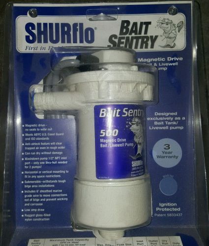 Shurflo bait sentry bait livewell pump
