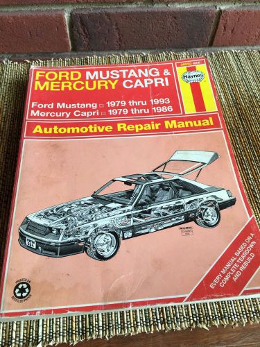 Haynes ford mustang 1979-1993 and mercury capri 1979-1986 service manual 36050