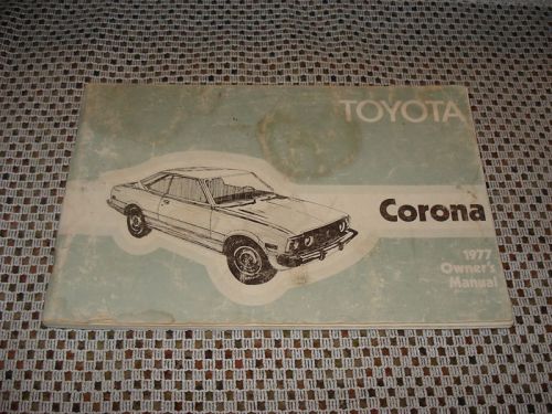 1977 toyota corona owners manual original glovebox book