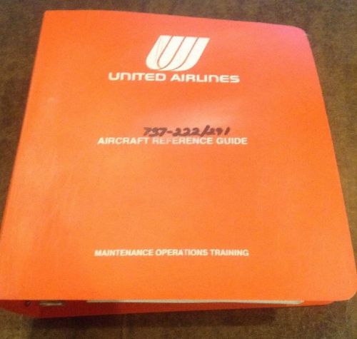 B737-222/291orig. aircraft reference guide airline maint, operations training