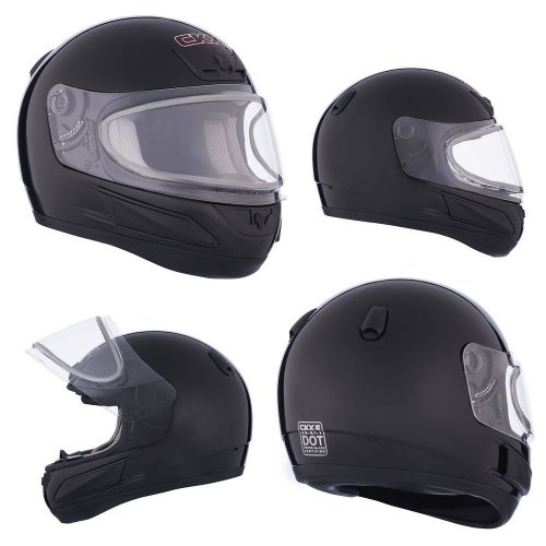Snowmobile helmet kids full face youth helmet medium solid black ckx vg-k1 rush