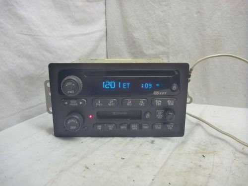 02 03 chevrolet gmc envoy trailblazer radio cd cassette player 15058225 j31062