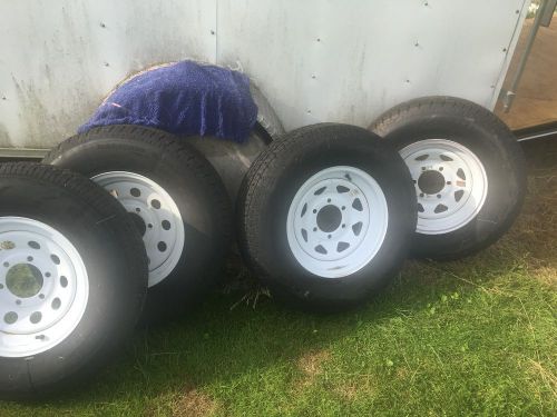 St225/75r15 good-year marathon trailer tires and rims new!!!  d rating