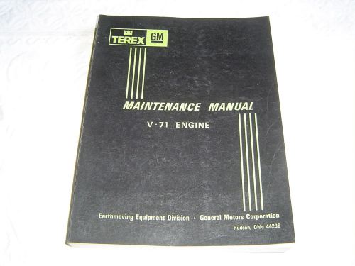 Gmc terex detroit diesel v-71 engine maintenance shop repair service manual