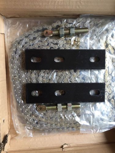 40 chain, gate opener, nickel plate 25 ft. bulk chain, with gate brackets