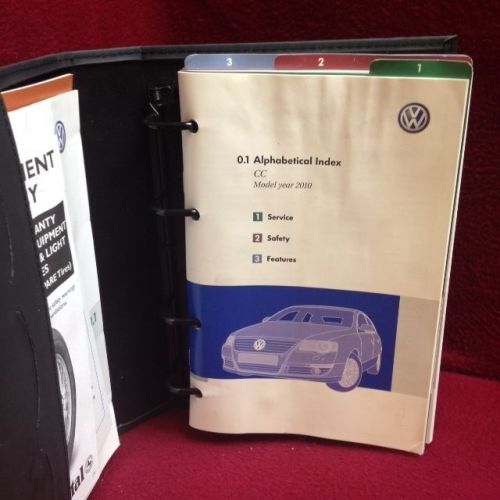 2010 volkswagen cc original vw oem owners manual set with case