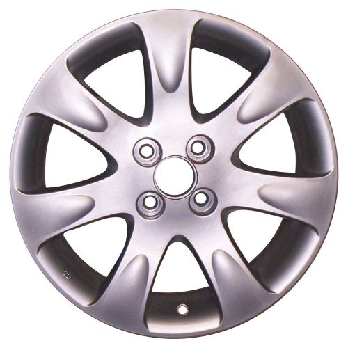 Oem reman 16x6.5 alloy wheel, rim medium silver sparkle full face painted-74605