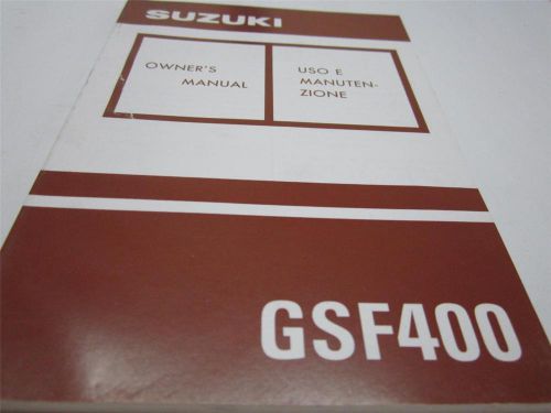 New genuine suzuki gsf400 gsf 400 owenrs manual 99011-10d53-02e