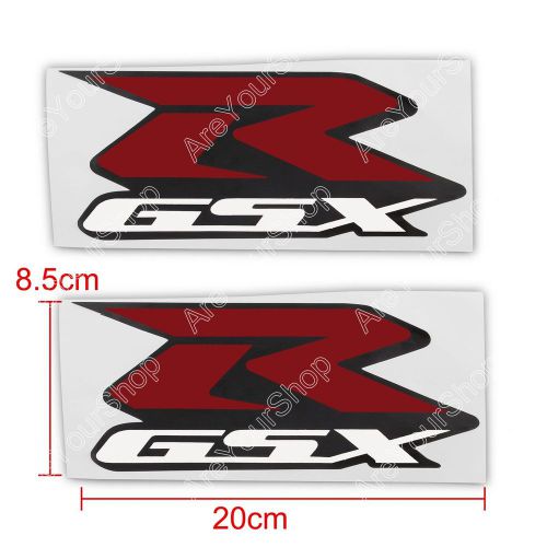 2 pcs sticker decals emblem raise 3d for suzuki gsxr r-gsx 600 750 1000 red