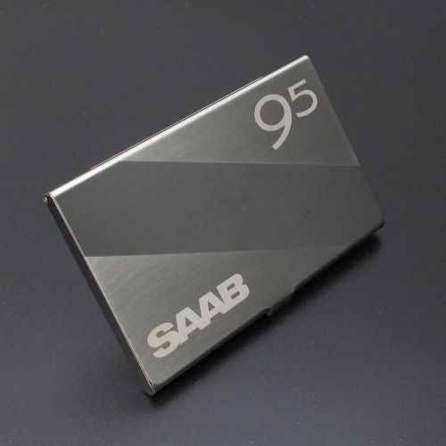 Stylish saab 9-5 stainless steel name card case, laser engraving! mint in box