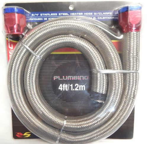 Spectre 39790 steel braided heater hose kit 3/4&#034; id x 4&#039; magna clamp ends
