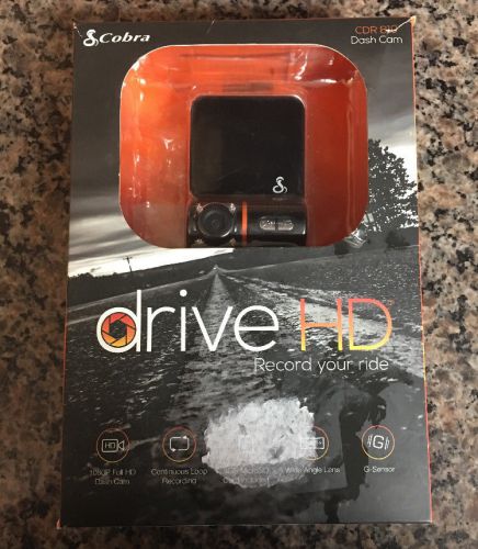 Cobra drive hd cdr 810 professional grd dash cam dvr with 2&#034;lcd display open box