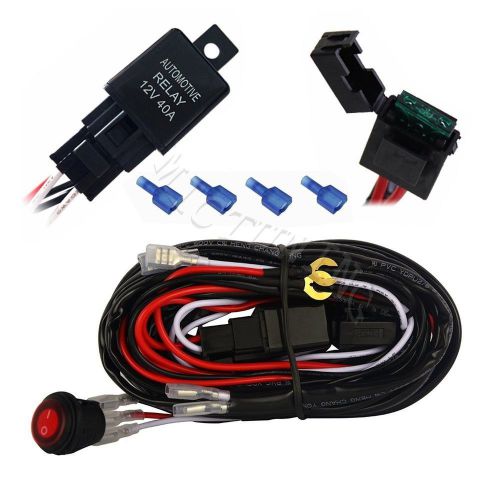 Mictuning led light bar wiring harness 30 amp fuse on-off waterproof switch(2...