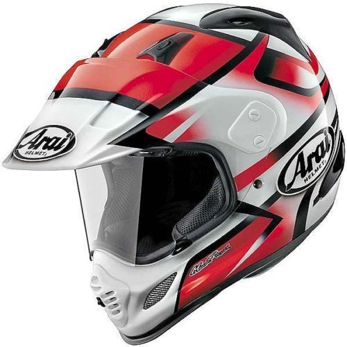 Arai xd4 xd-4 diamante adventure dual sport motard motorcycle helmet red/wht lg