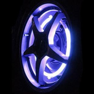 Blue color neon led light on valve cap of tyre wheel car/motorcycle/vehicle 2pcs