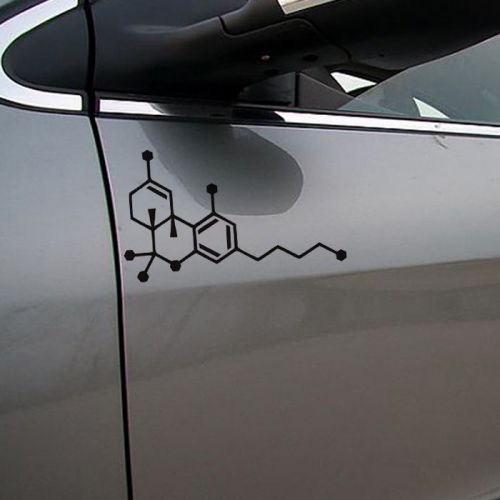 Thc molecule vinyl wall sticker decal for car window bumper removable decoration