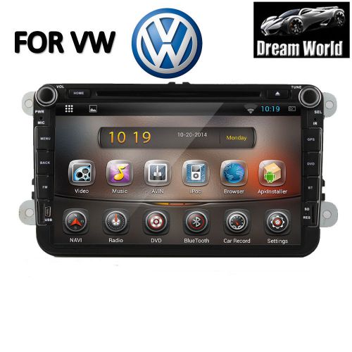 New android 4.4.4 8&#034; car stereo dvd player gps navigation wifi 3g for volkswagen