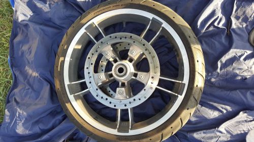 Used take off 14 flhx street glide front and rear wheels with rotors and tires