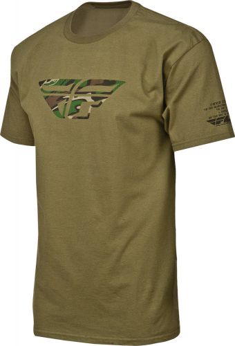 Fly racing army green mens camo short sleeve dirt bike t-shirt mx atv 2015