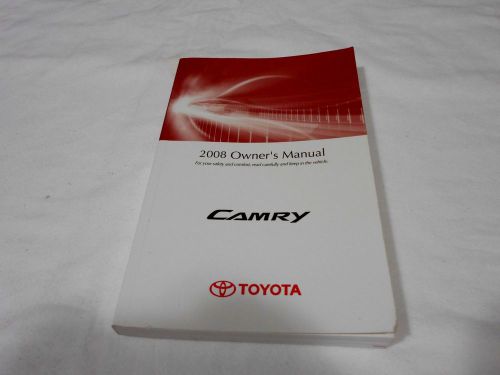 2008 toyota camry owner&#039;s manual - very good condition  / . free s/h