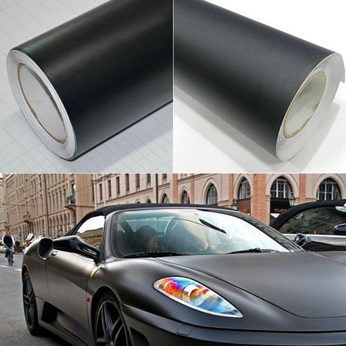 1x matte black vinyl film wrap car diy sticker vehicle decal 3d bubble free 1wa