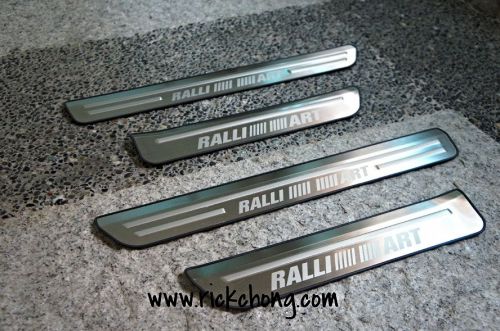 2008 to 2015 mitsubishi lancer aluminum ralliart evo door scuff sills plates