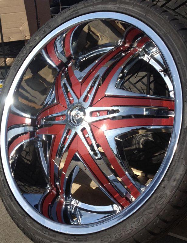24" diablo elite wheels rims tires 5x127 fleetwod roadmaster 92 93 94 95 96