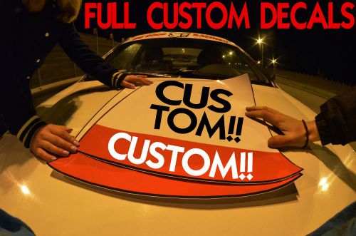 2x two full free custom kanjo door decals sticker no good racing kanjozoku honda