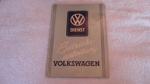 Original 1951 volkswagen vw owners manual (in german)