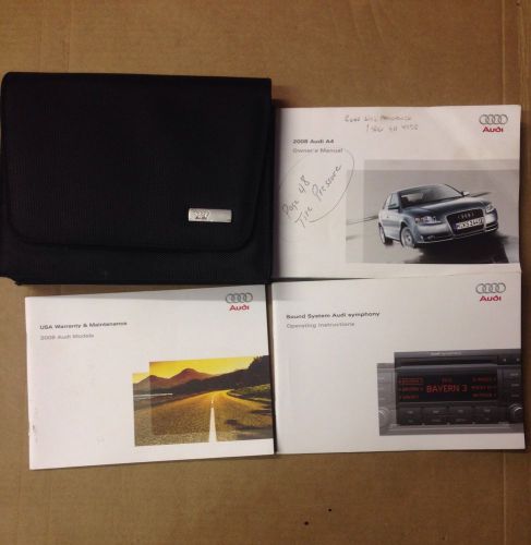 2008 audi a4 owner&#039;s manual with case