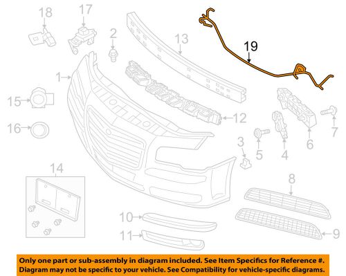 Chrysler oem 11-16 300 front bumper-wire harness 5087271aa